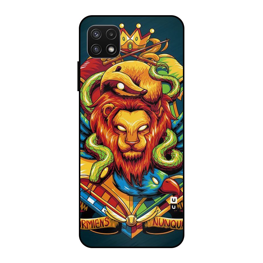 Animal Art Metal Back Case for Galaxy A22 5G