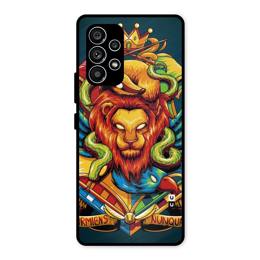 Animal Art Metal Back Case for Galaxy A53 5G