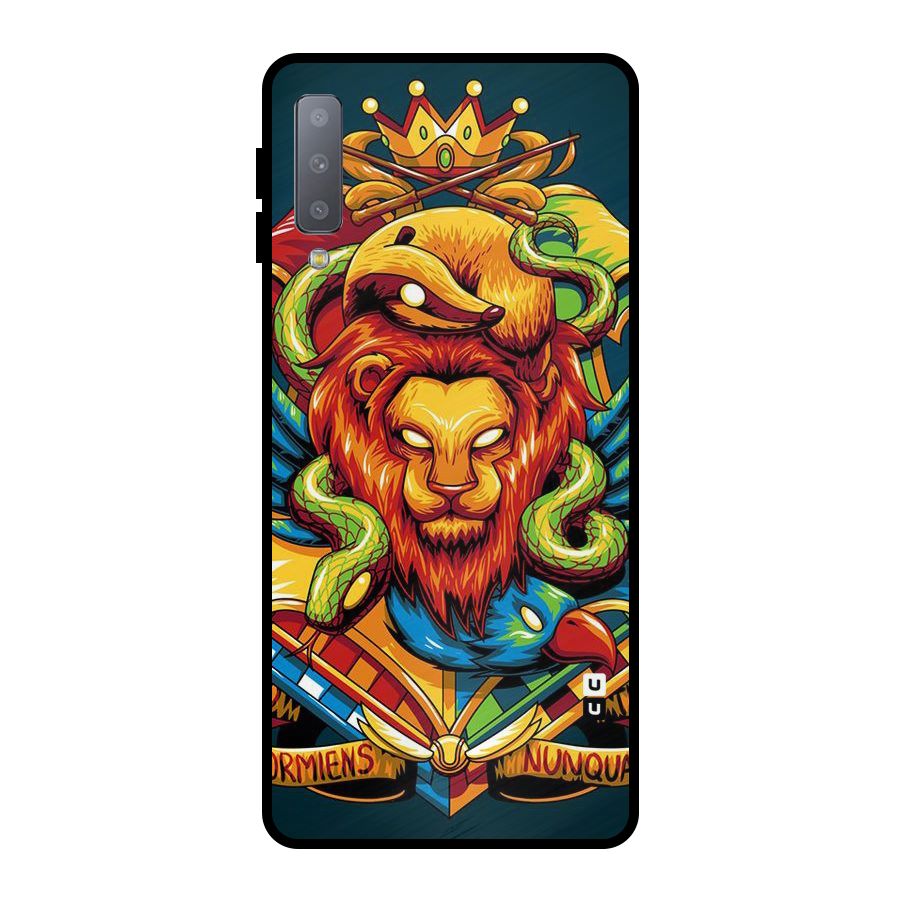 Animal Art Metal Back Case for Galaxy A7 (2018)