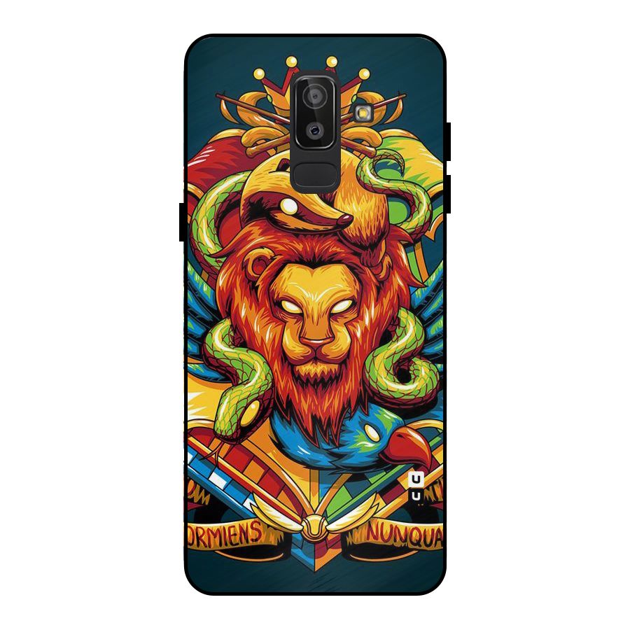 Animal Art Metal Back Case for Galaxy J8