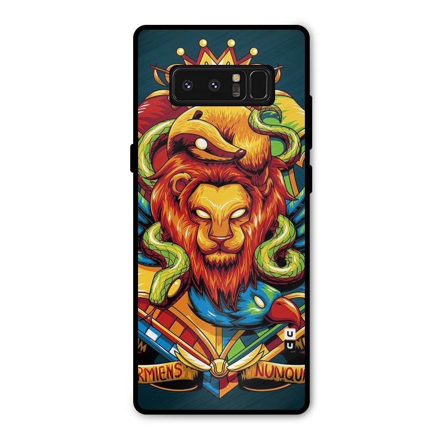 Animal Art Metal Back Case for Galaxy Note 8