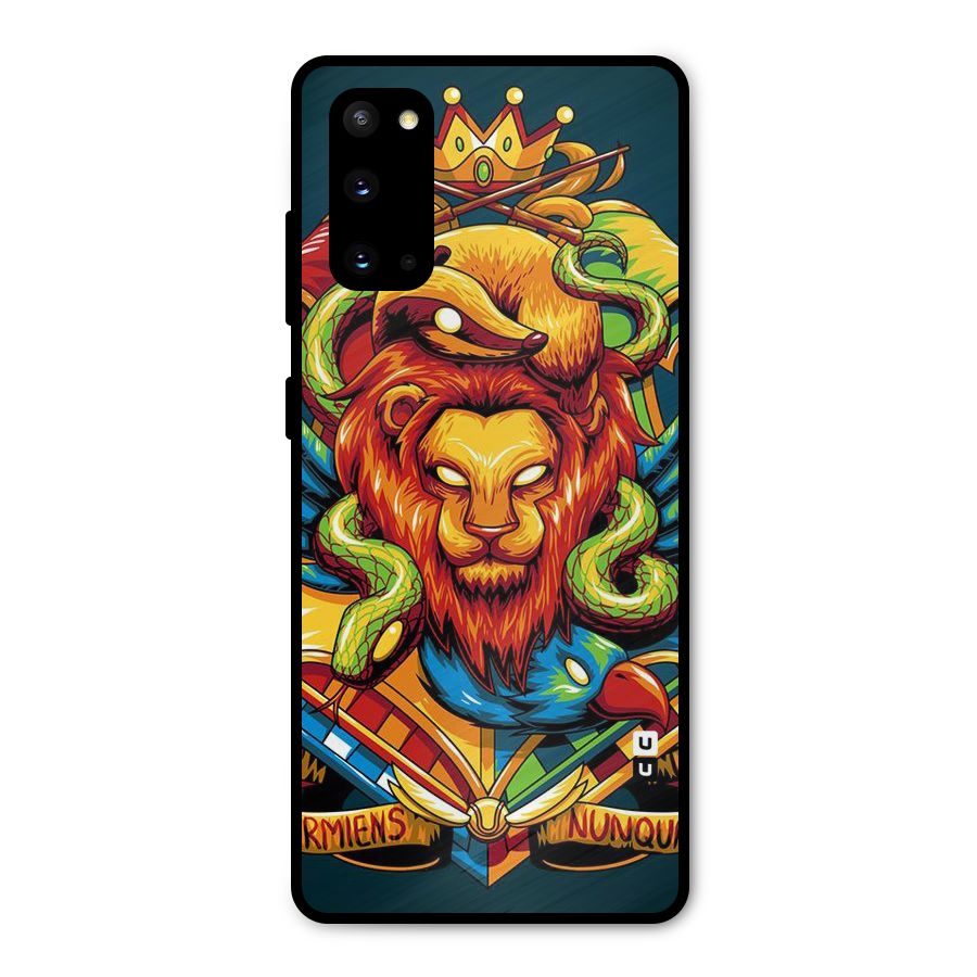 Animal Art Metal Back Case for Galaxy S20