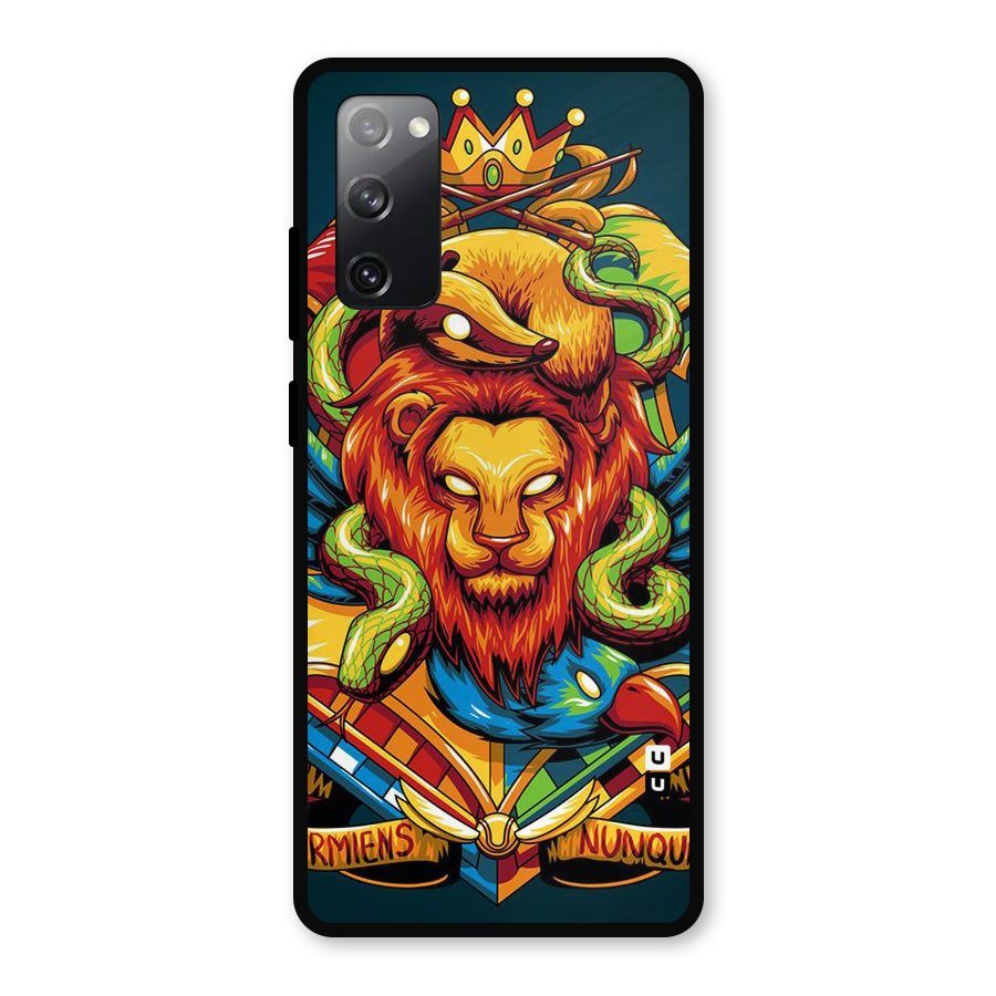 Animal Art Metal Back Case for Galaxy S20 FE 5G