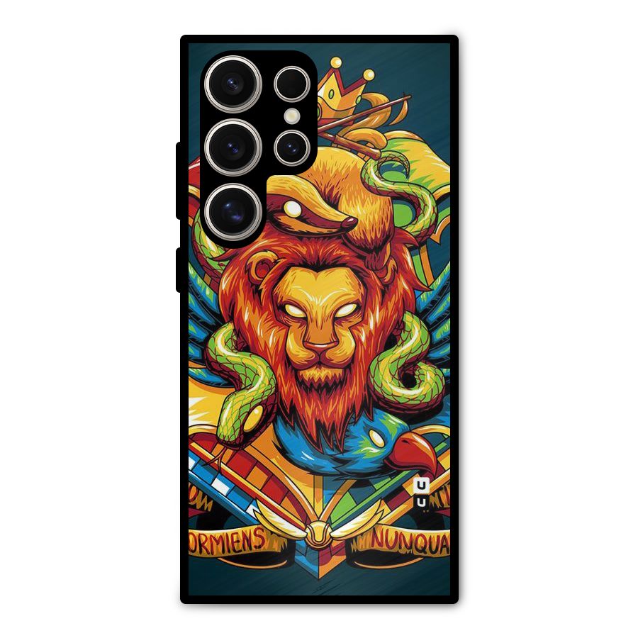 Animal Art Metal Back Case for Galaxy S24 Ultra