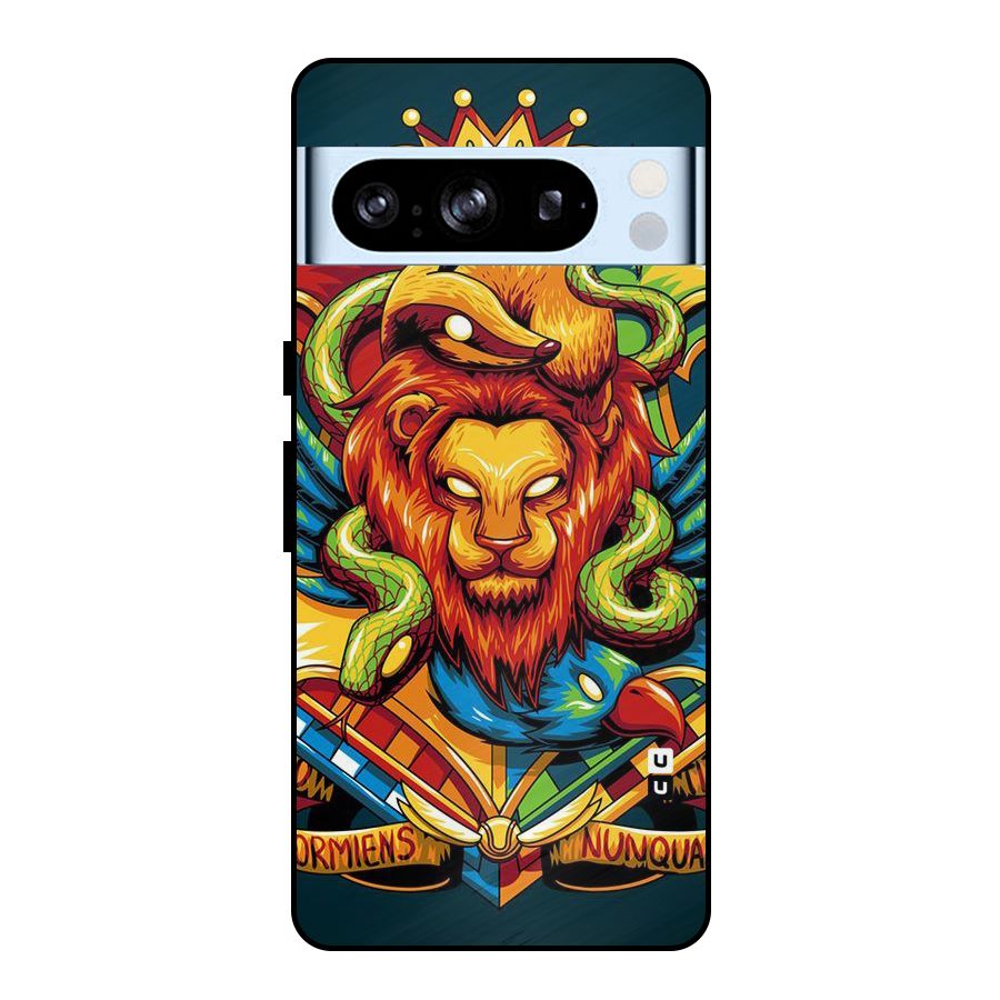 Animal Art Metal Back Case for Google Pixel 8 Pro