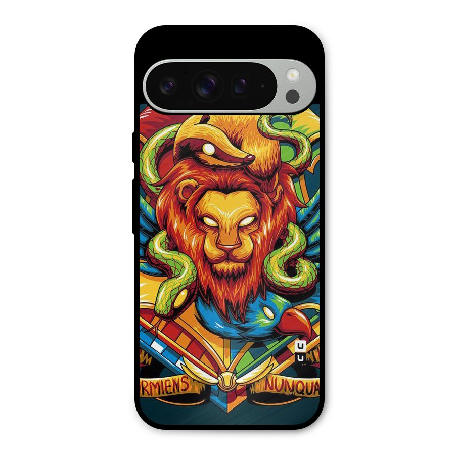 Animal Art Metal Back Case for Google Pixel 9 Pro XL