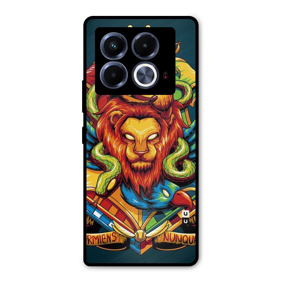 Animal Art Metal Back Case for Infinix Note 40 5G