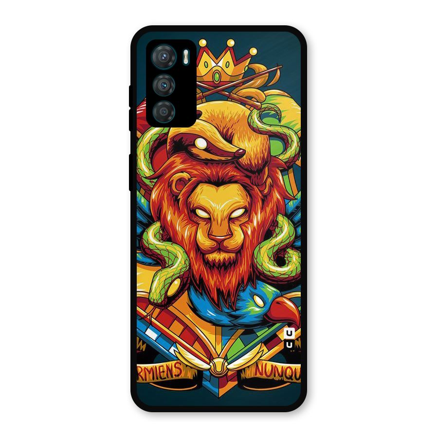 Animal Art Metal Back Case for Moto G42