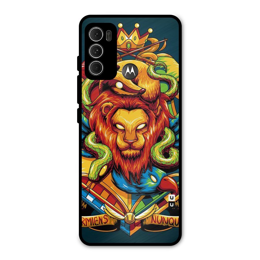 Animal Art Metal Back Case for Moto G60