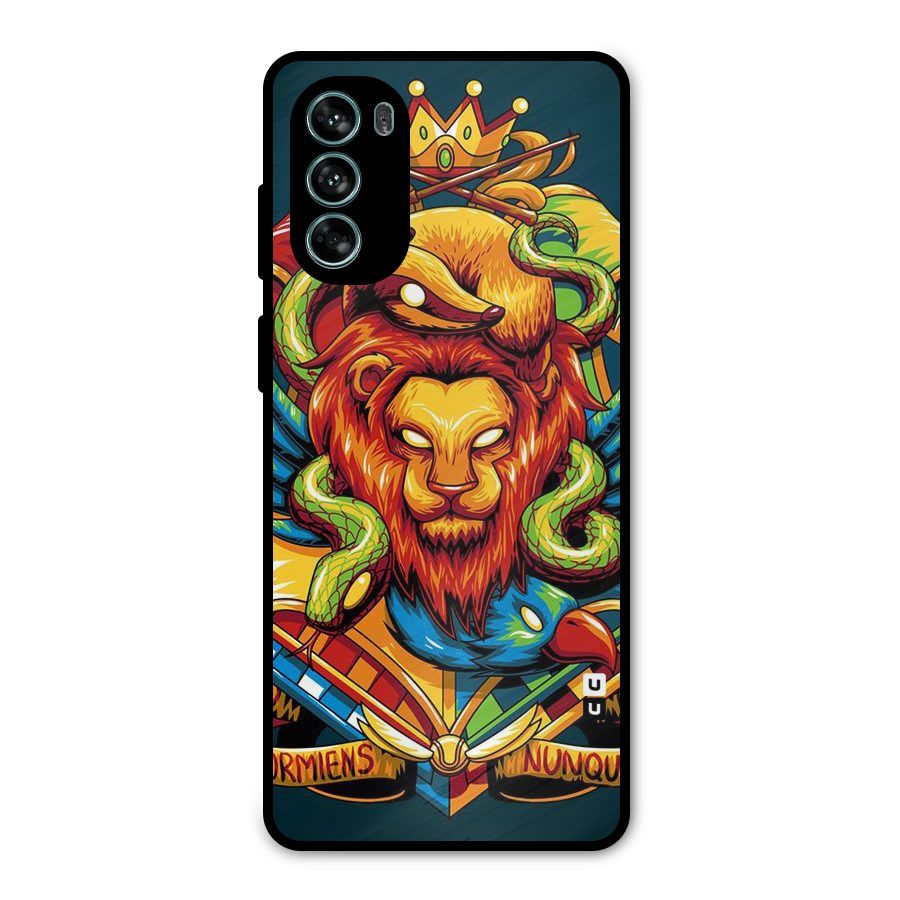 Animal Art Metal Back Case for Moto G62