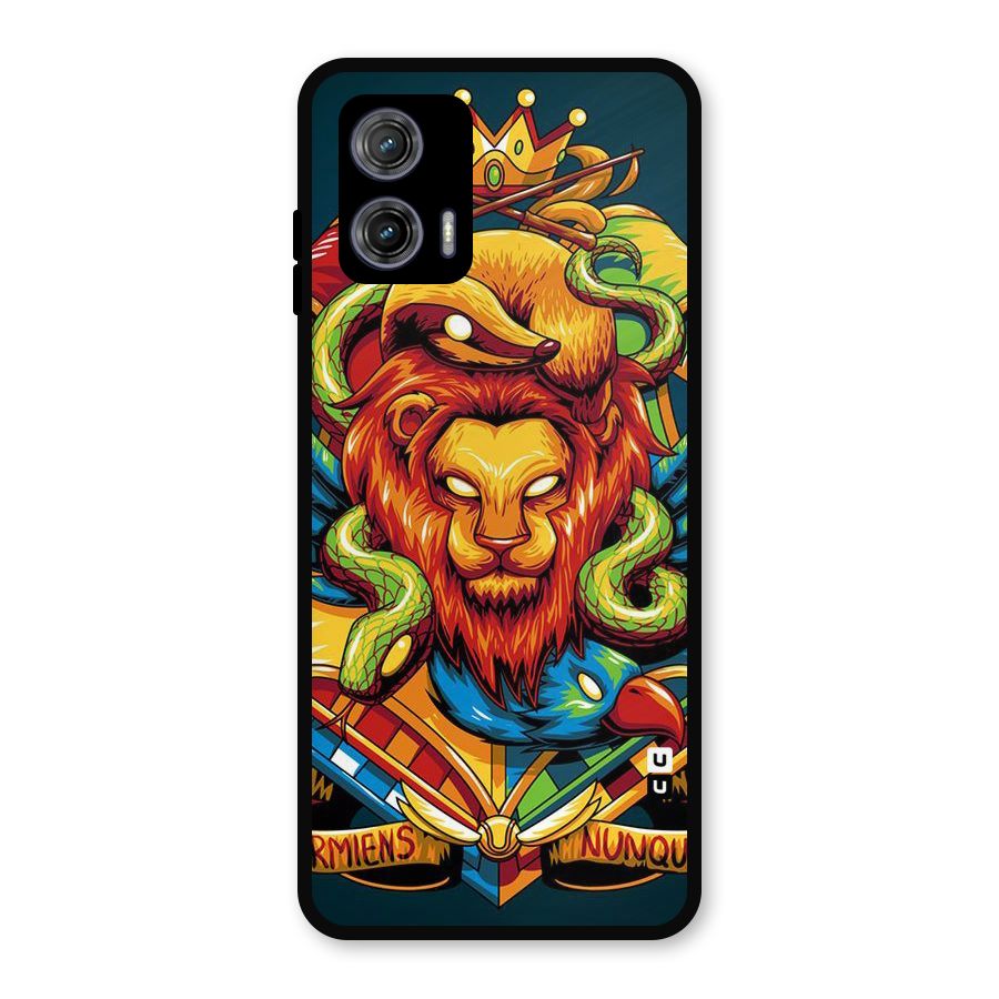 Animal Art Metal Back Case for Moto G73