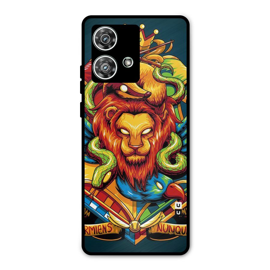 Animal Art Metal Back Case for Motorola Edge 40 Neo