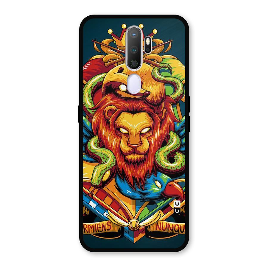 Animal Art Metal Back Case for Oppo A9 (2020)