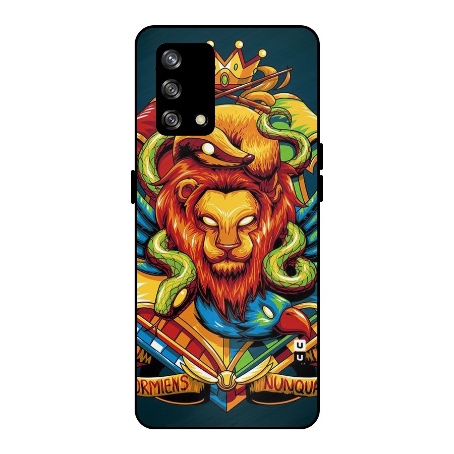 Animal Art Metal Back Case for Oppo F19