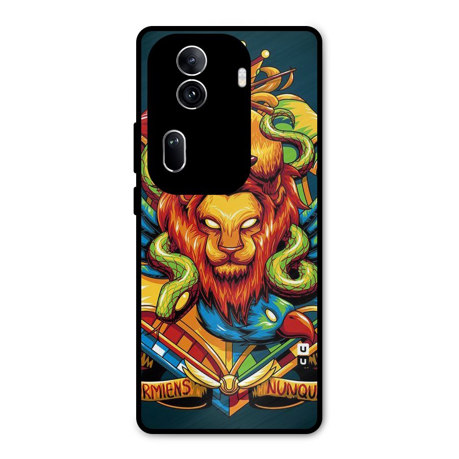 Animal Art Metal Back Case for Oppo Reno11 Pro 5G