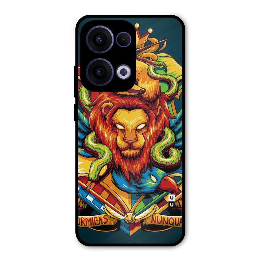 Animal Art Metal Back Case for Oppo Reno13
