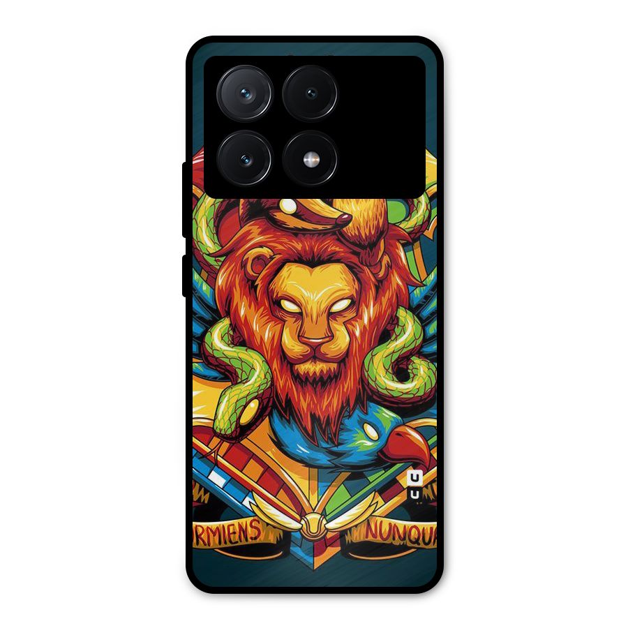 Animal Art Metal Back Case for Poco X6 Pro
