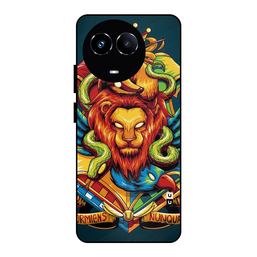 Animal Art Metal Back Case for Realme 11 5G