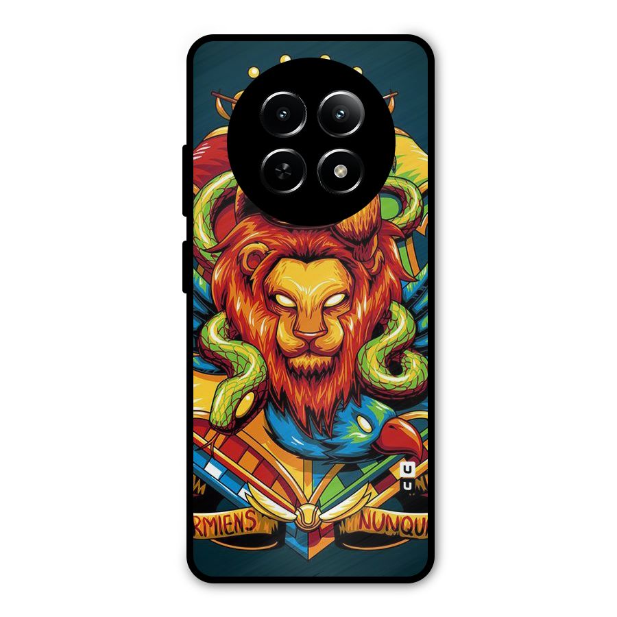 Animal Art Metal Back Case for Realme 12 5G