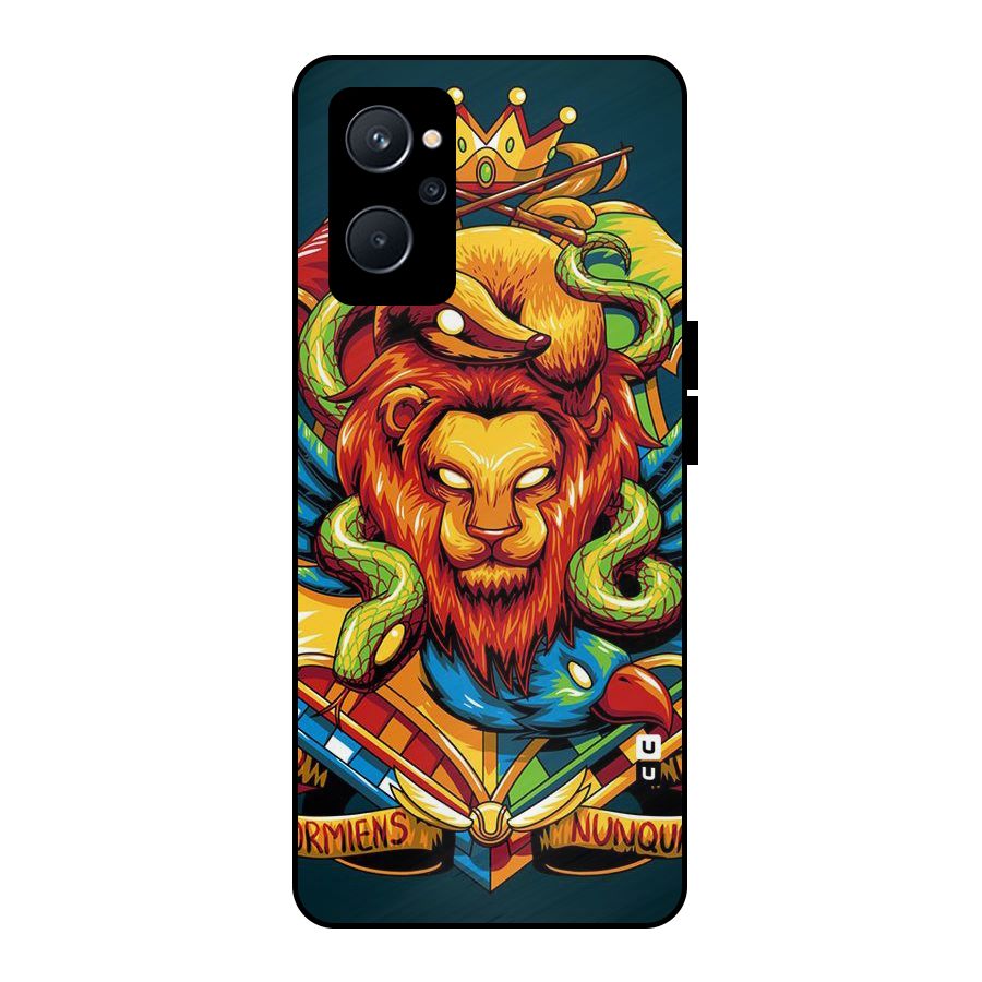 Animal Art Metal Back Case for Realme 9i 5G