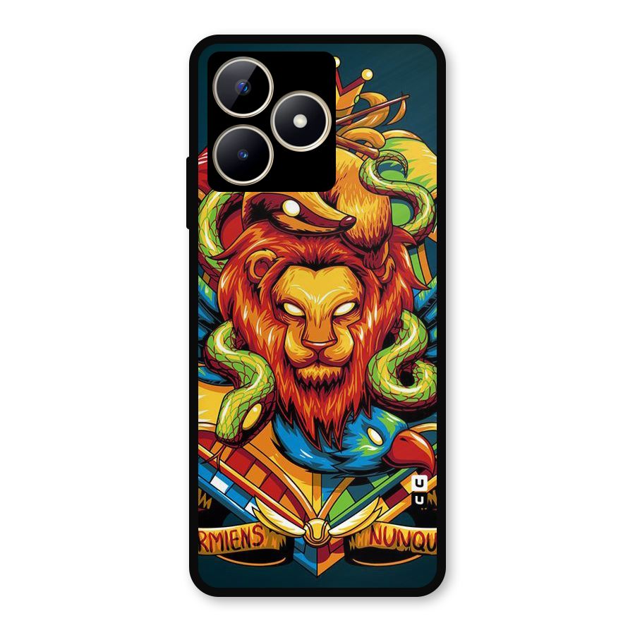 Animal Art Metal Back Case for Realme Narzo N53