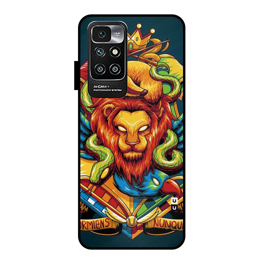 Animal Art Metal Back Case for Redmi 10 Prime