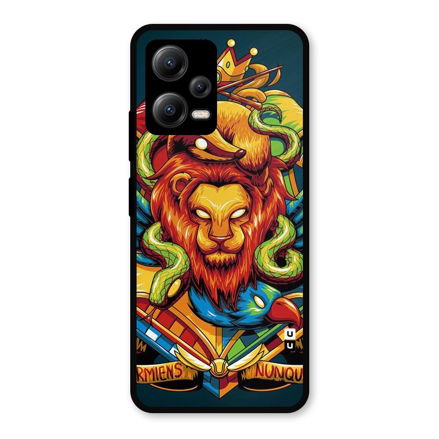 Animal Art Metal Back Case for Redmi Note 12 5G