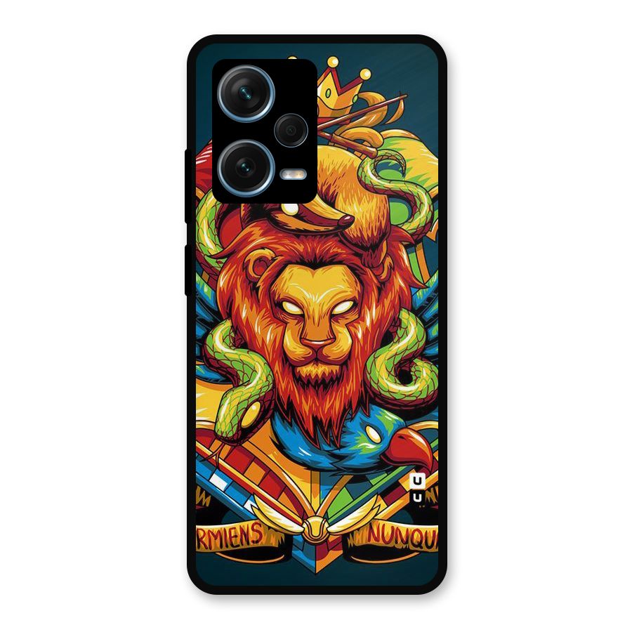 Animal Art Metal Back Case for Redmi Note 12 Pro Plus 5G