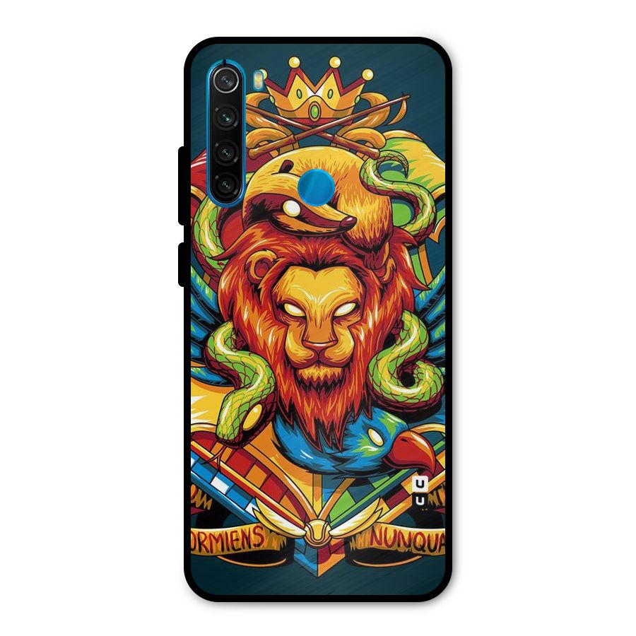 Animal Art Metal Back Case for Redmi Note 8