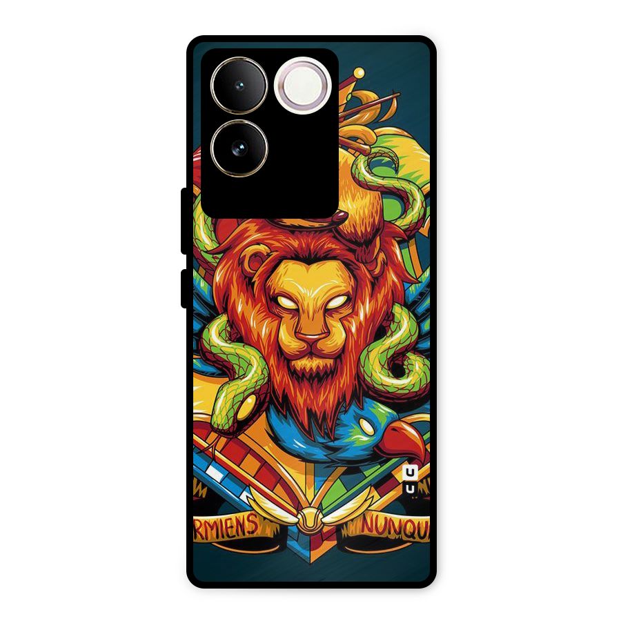 Animal Art Metal Back Case for Vivo T2 Pro