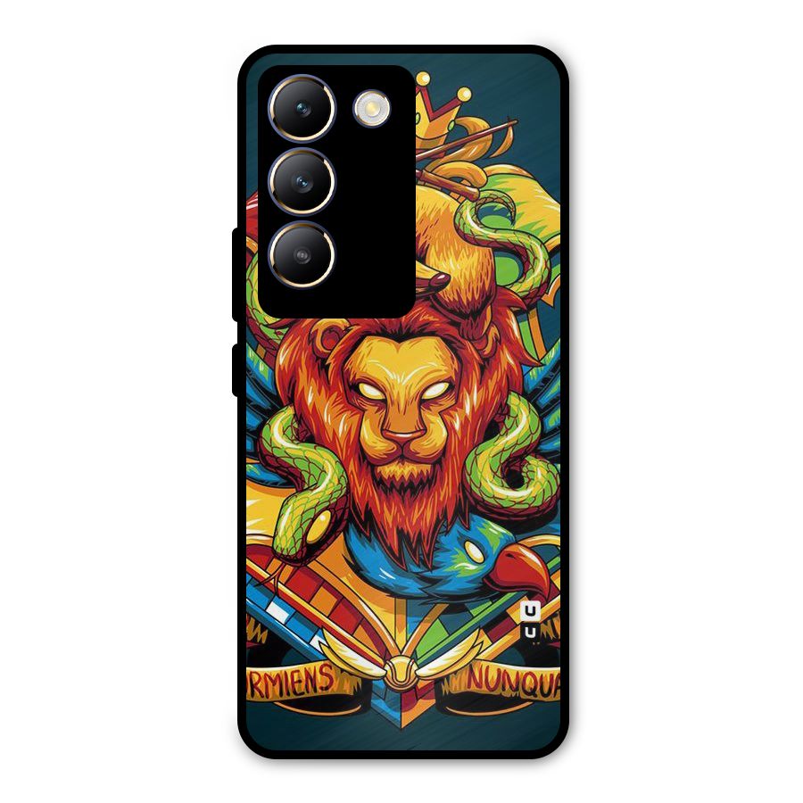 Animal Art Metal Back Case for Vivo T3 5G