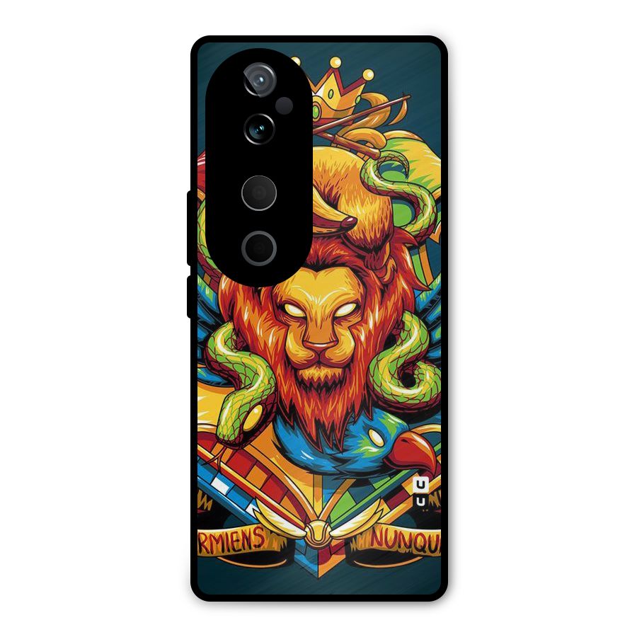 Animal Art Metal Back Case for Vivo T3 Ultra