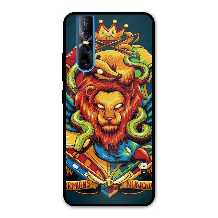 Animal Art Metal Back Case for Vivo V15 Pro