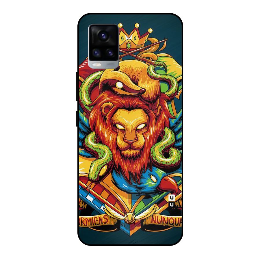 Animal Art Metal Back Case for Vivo V20 2021