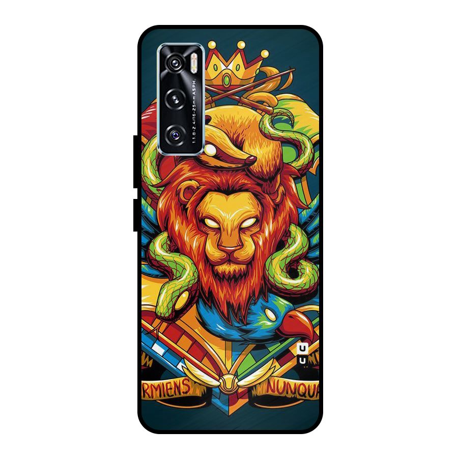 Animal Art Metal Back Case for Vivo V20 SE