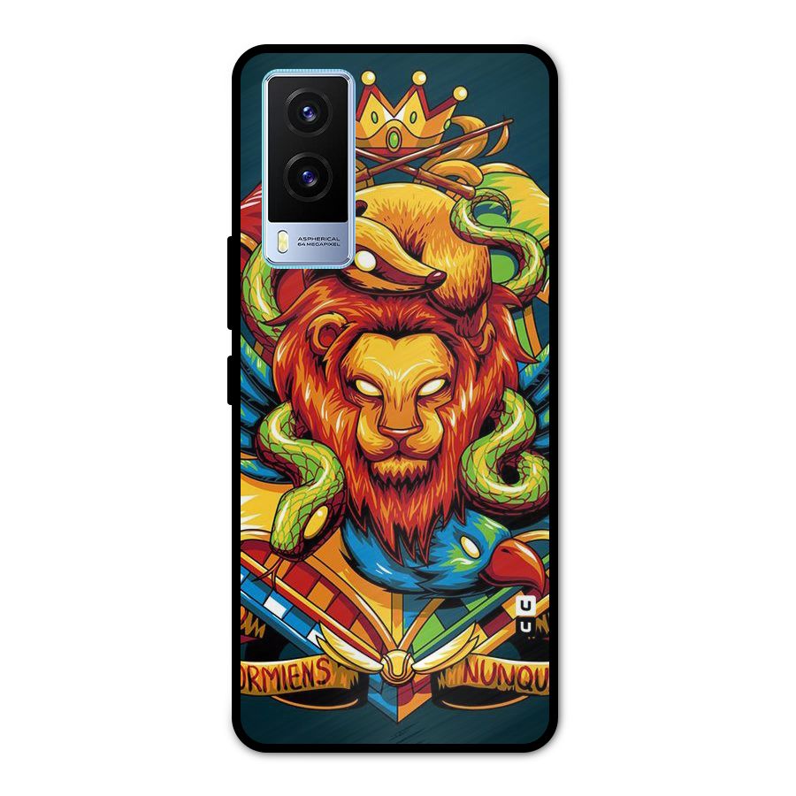 Animal Art Metal Back Case for Vivo V21e 5G