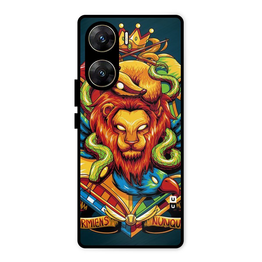 Animal Art Metal Back Case for Vivo V29e