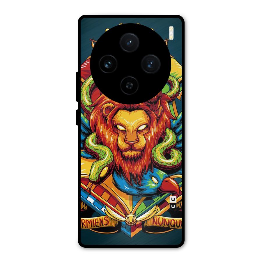 Animal Art Metal Back Case for Vivo X100