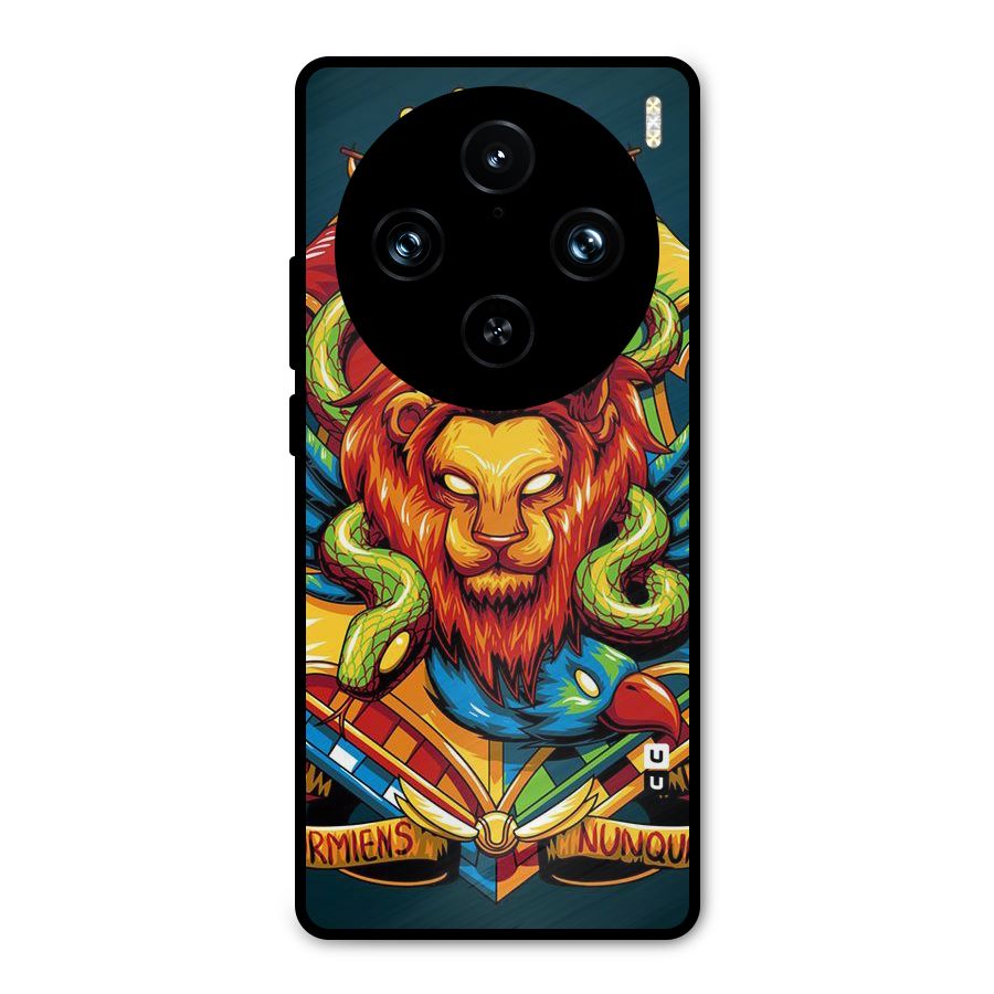 Animal Art Metal Back Case for Vivo X100 Pro