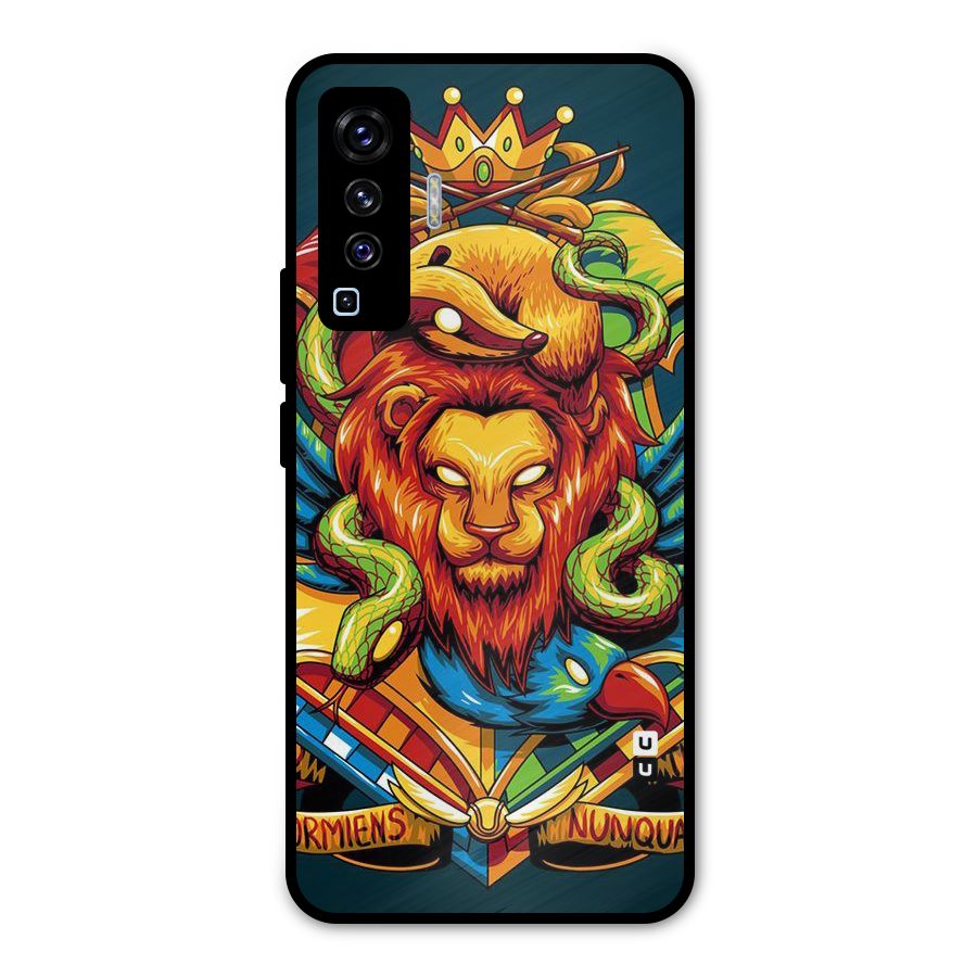 Animal Art Metal Back Case for Vivo X50