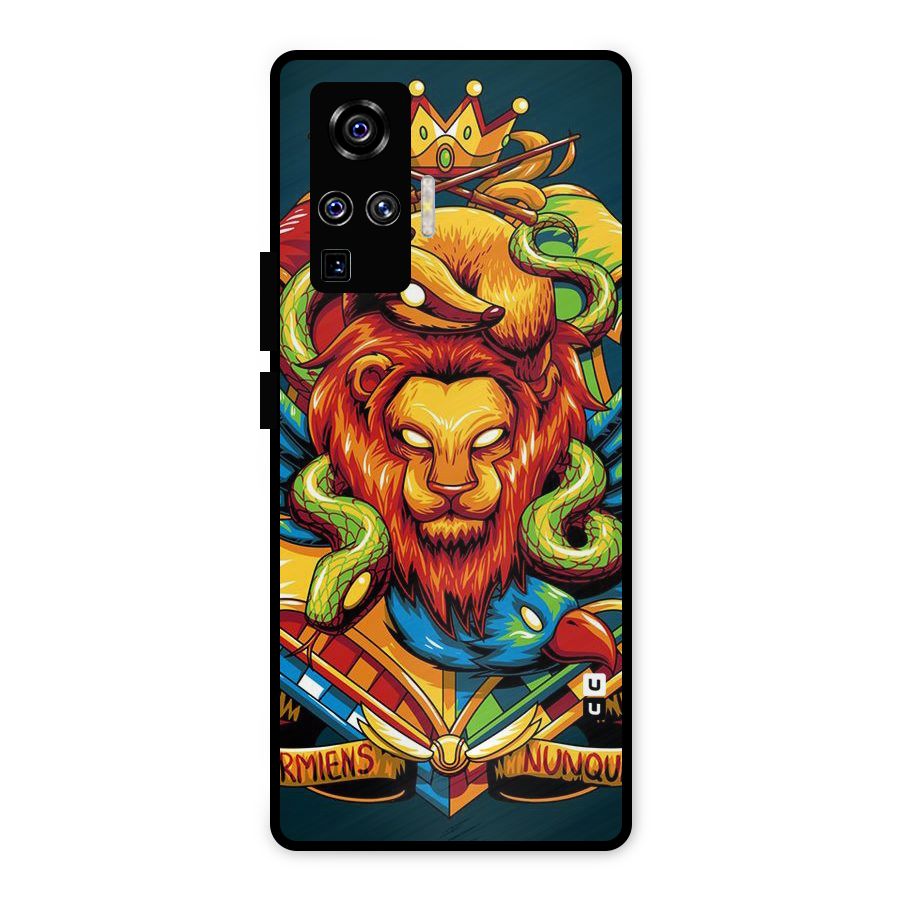 Animal Art Metal Back Case for Vivo X50 Pro