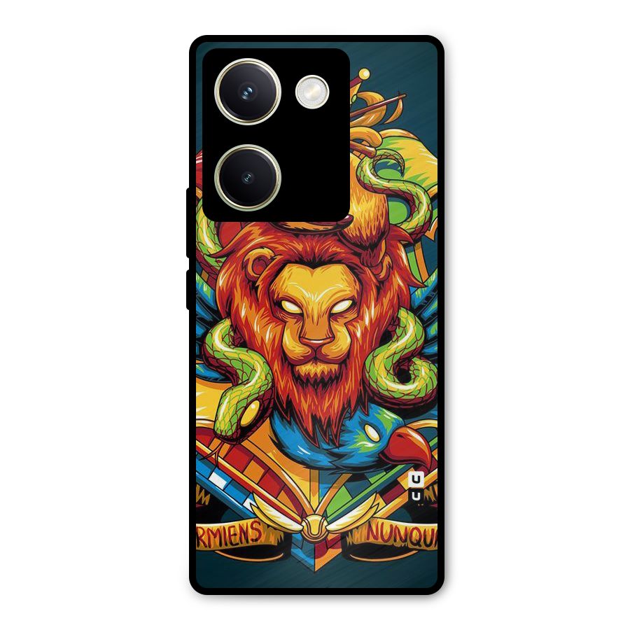 Animal Art Metal Back Case for Vivo Y200 Pro