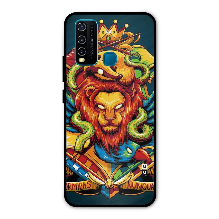 Animal Art Metal Back Case for Vivo Y30