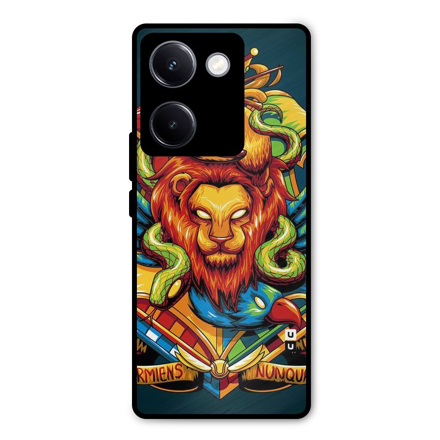 Animal Art Metal Back Case for Vivo Y300 Plus