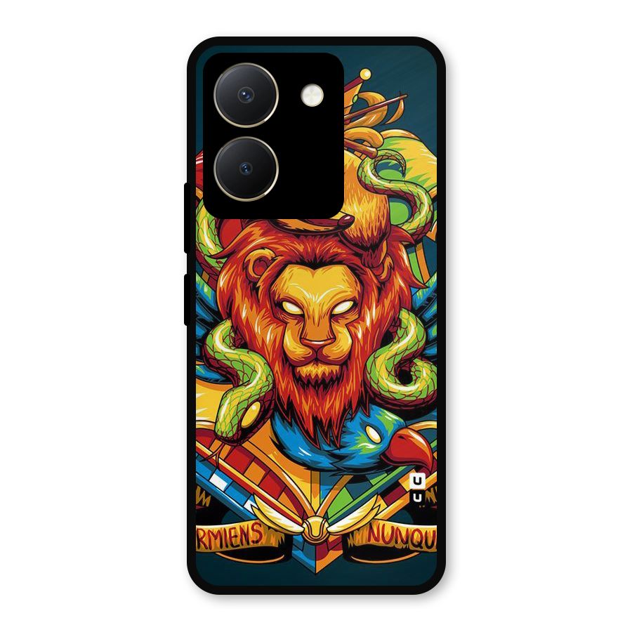 Animal Art Metal Back Case for Vivo Y36