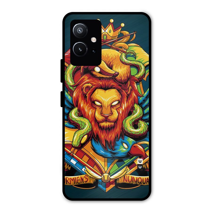 Animal Art Metal Back Case for Vivo Y75 5G