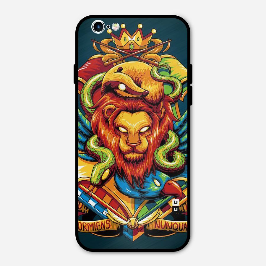 Animal Art Metal Back Case for iPhone 6 6s
