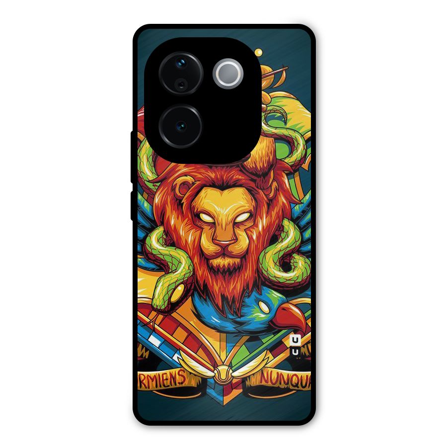 Animal Art Metal Back Case for iQOO Z9s Pro