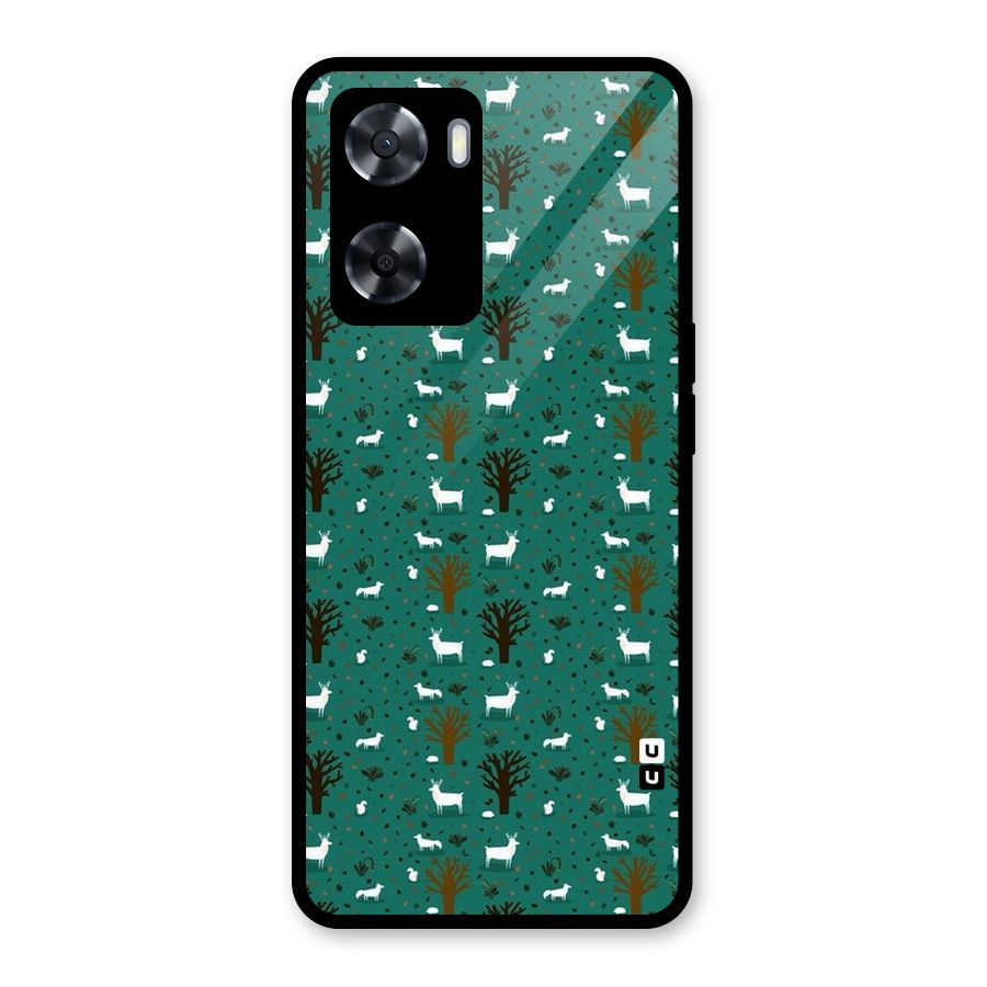 Animal Grass Pattern Glass Back Case for OnePlus Nord N20 SE