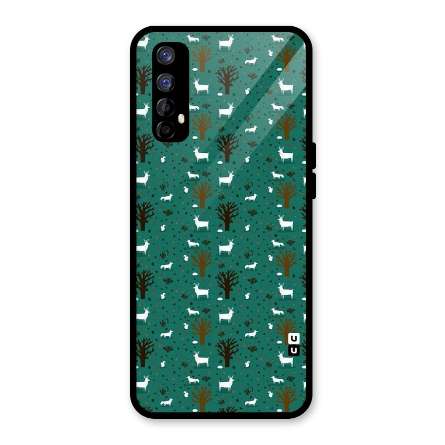 Animal Grass Pattern Glass Back Case for Realme Narzo 20 Pro